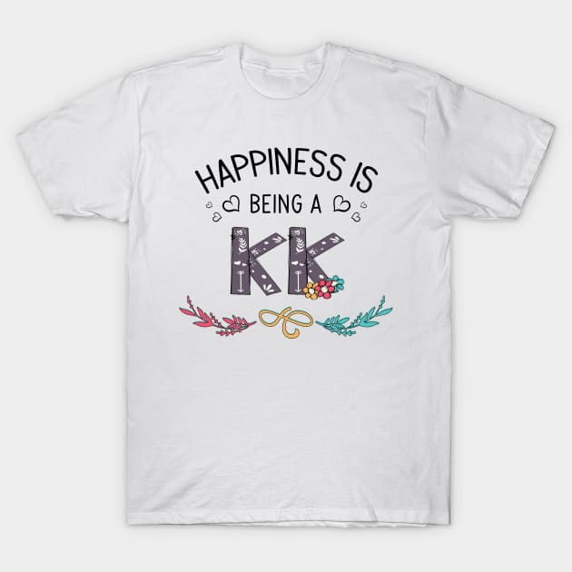 Happiness Is Being A Kk Wildflowers Valentines Mothers Day T-Shirt by KIMIKA